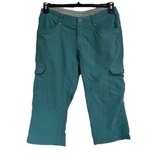 Kuhl SZ 6 Capris Skimmers Pockets Low-Rise Zip-Fly Lightweight Stretch Teal